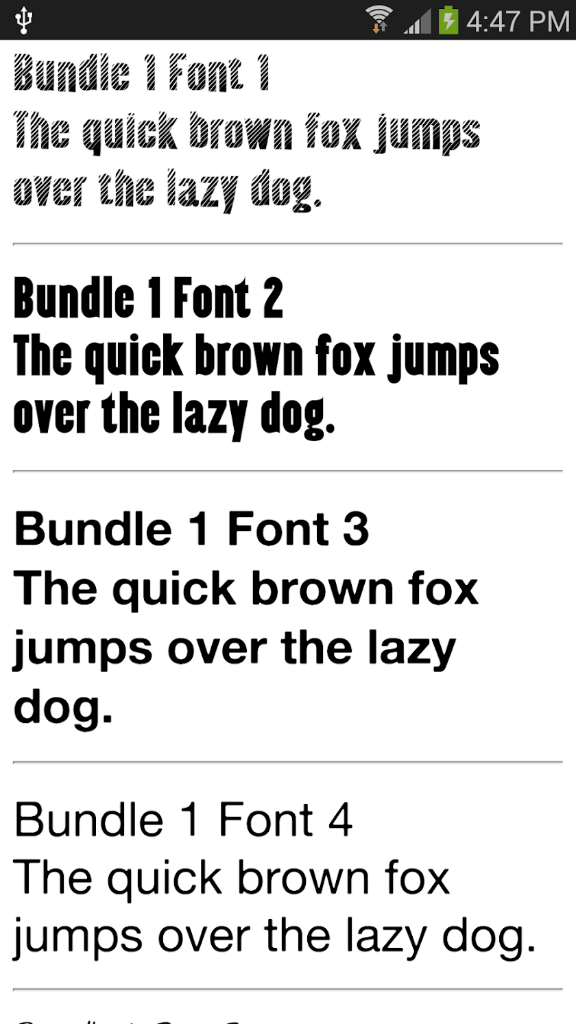 Fonts for Samsung 1000+ Screen 1