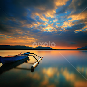 Jukung in Sunrise by Gus Mang Ming - Landscapes Sunsets & Sunrises