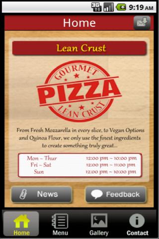 Lean Crust Pizza