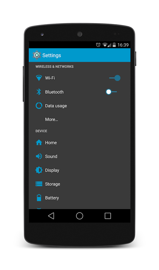 Android L BLUE CM11 Theme - screenshot