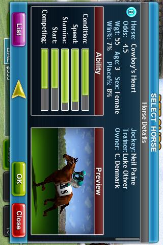 Virtual Horse Racing 3D Screen 3