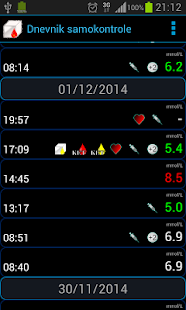 Dnevnik samokontrole dijabetes Screenshots 0