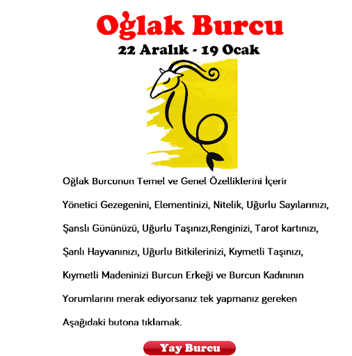 Oğlak Burcu Yorumlar - Fal