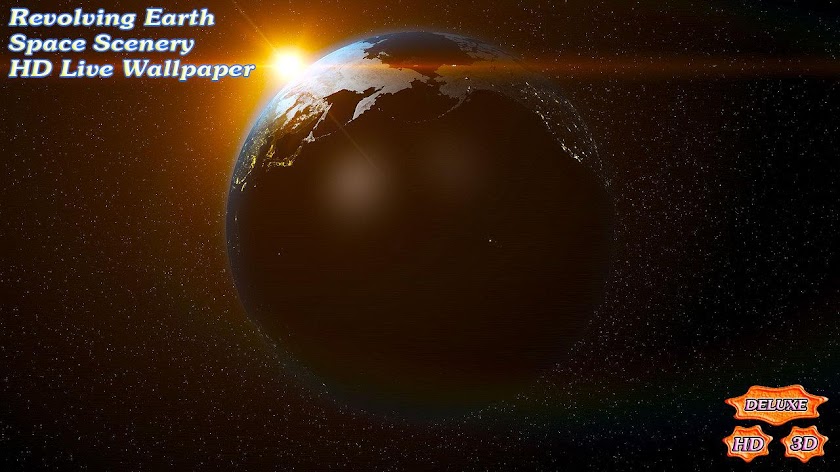 Revolving Earth Space Scenery Screen 3