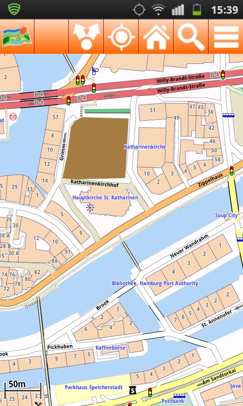 Hamburg Offline mappa Map Screen 2