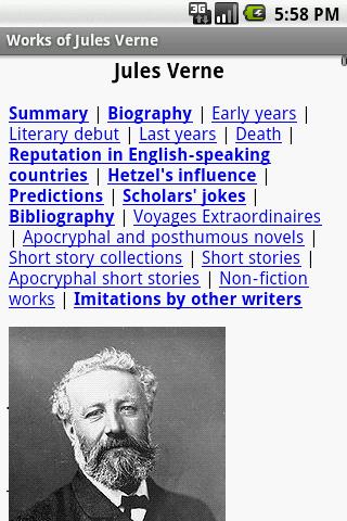 Works of Jules Verne Screen 2