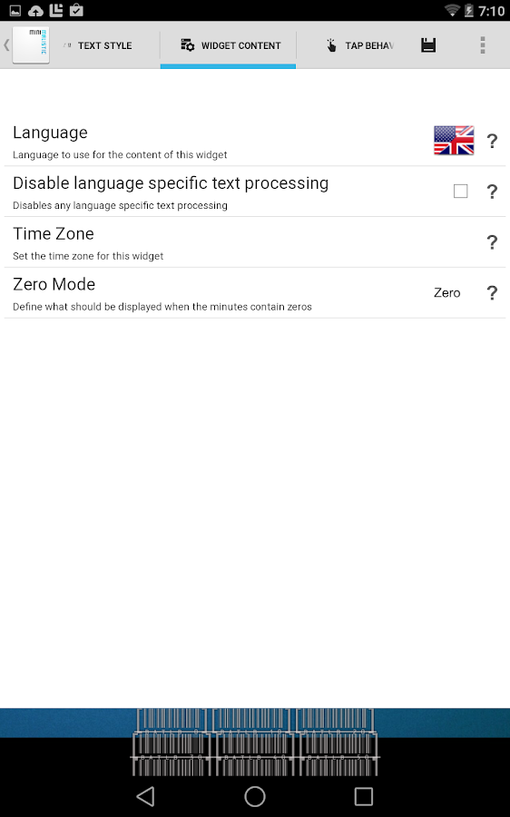 Minimalistic Text: Widgets - screenshot