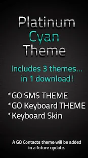 GO SMS Platinum Cyan Theme