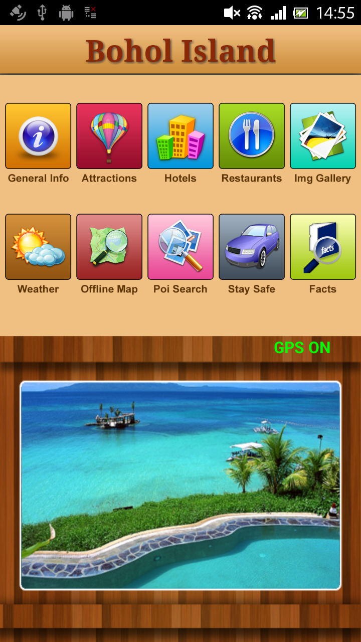 Bohol Offline Map Travel Guide Screen 1