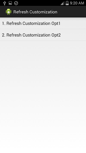 Refresh Customization