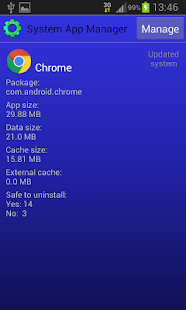   System application manager- screenshot thumbnail   
