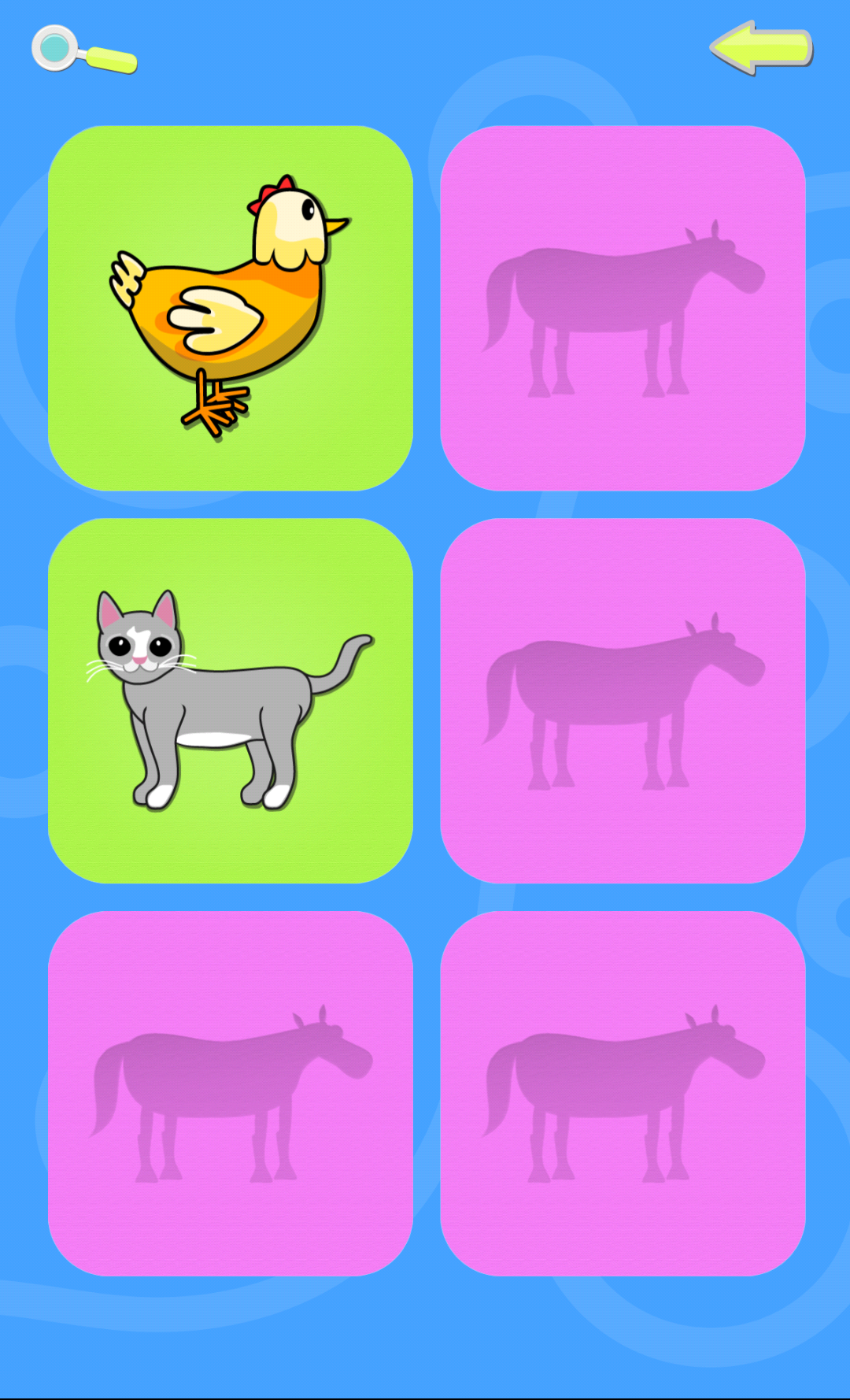 Android application Preschool 🦊Memory Match 🐔 screenshort