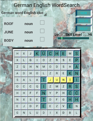 German English WordSearch