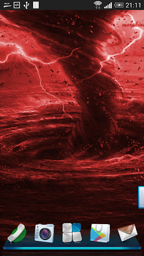 【免費個人化App】Tornado 3D RED Live Wallpaper-APP點子