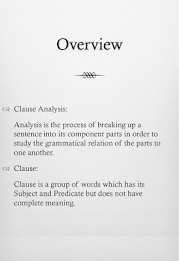 Grammar : Clause Analysis poster 14