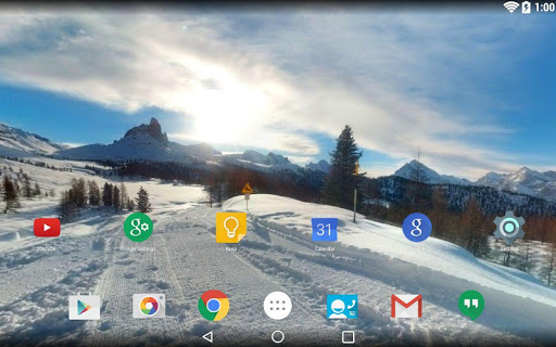 Panorama Wallpaper:Snowy Mntns