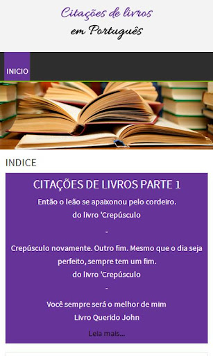 Citações de livros - Português