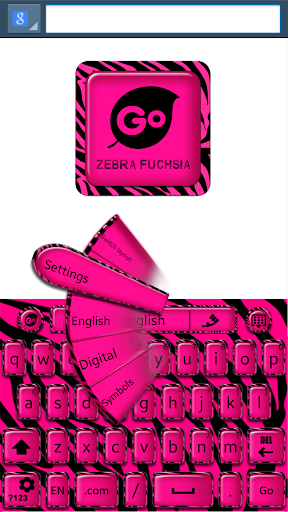 【免費個人化App】Zebra Fuchsia Go Keyboard-APP點子