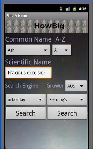 Tree Names Screen 3