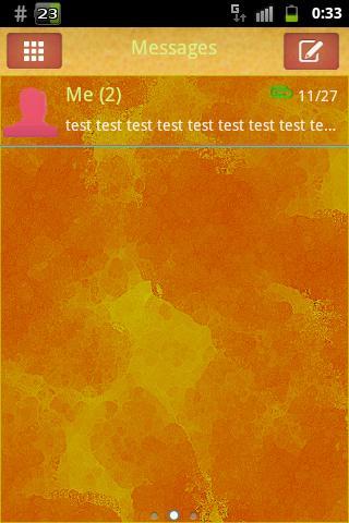 GO SMS Theme Orange Yellow Buy