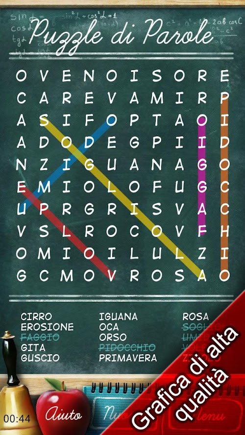 Screenshot dell'applicazione Android Free Word Search Puzzles
