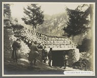 Militairen bij een versterkte verschansing in het Karstgebergte, vermoedelijk Italianen