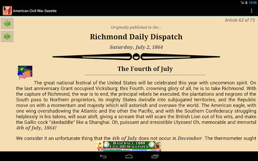 【免費教育App】1864 July Am Civil War Gazette-APP點子