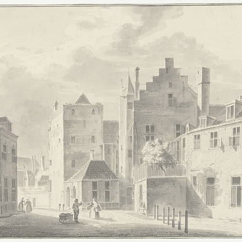 Achter de Dom te Utrecht, Pieter Jan van Liender, 1755 Rijksmuseum