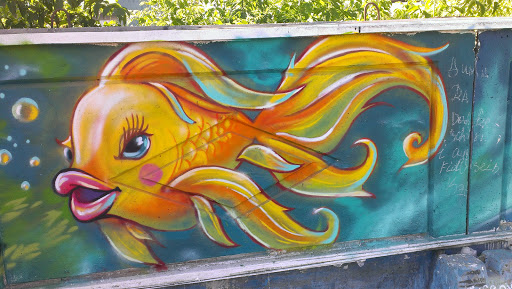 Граффити Золотая рыбка