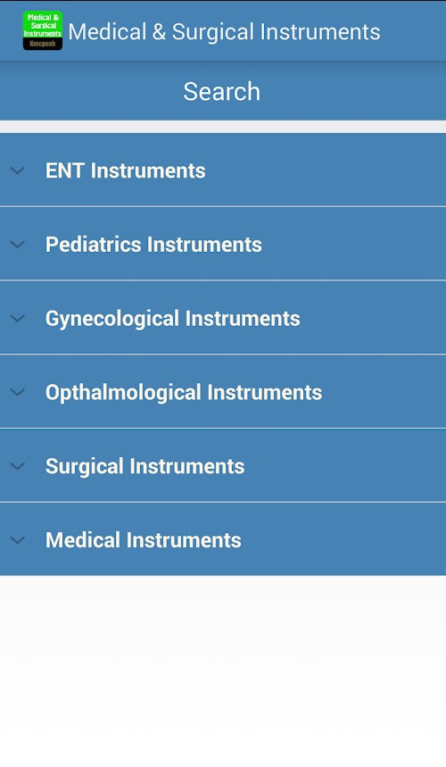 Android application Medical &amp; Surgical Instruments screenshort