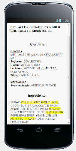 AllergyAware Barcode Scanner