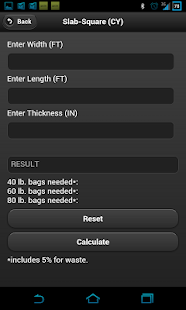 Free Simple Concrete Calculator APK for PC