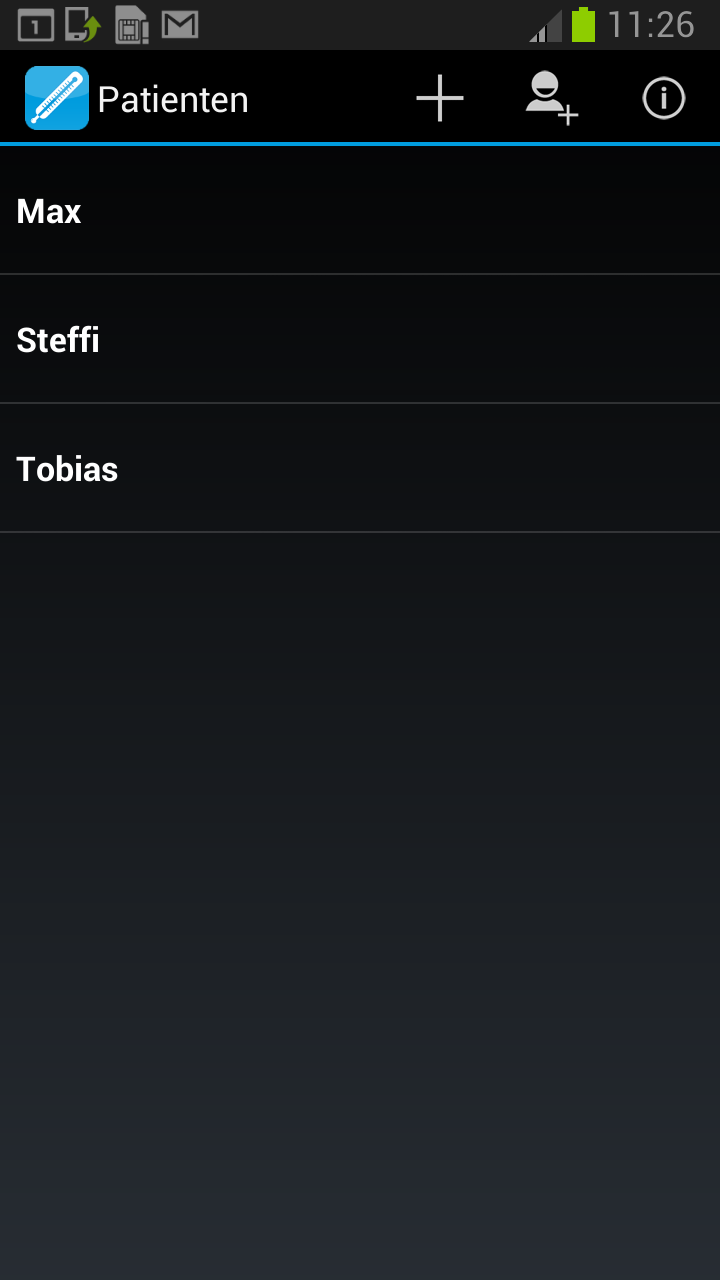 Android application Fever screenshort