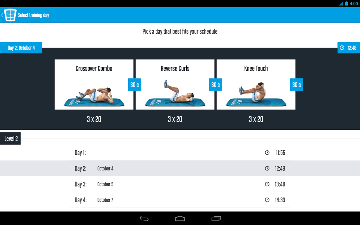    Runtastic Six Pack Abs Workout- screenshot  