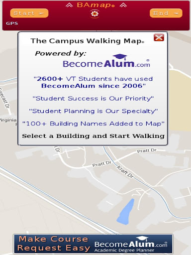 Walking Map of Virginia Tech®