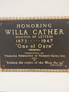 Willa Cather Plaque