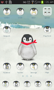 Free Download Babyemperorpenguin go launcher APK
