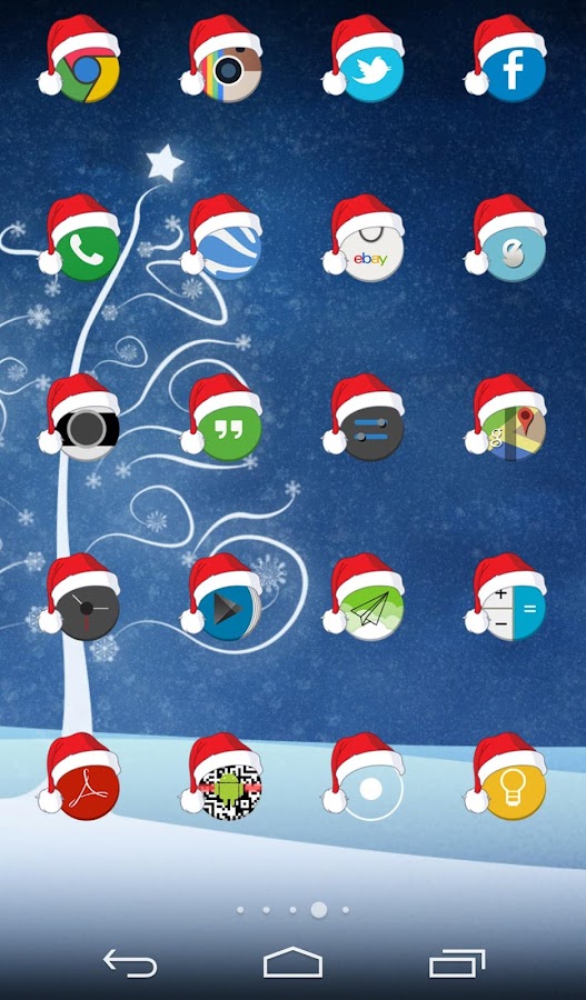 Xmas Cyrcle Icons Apex Nova - screenshot