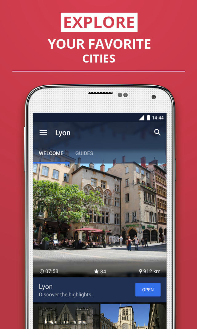 Android application Lyon Premium Guide screenshort