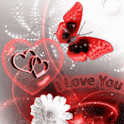 Red Butterfly I Love You Live logo