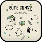Cute Bunny Go SMS theme Apk