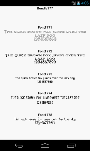 Fonts for FlipFont 177