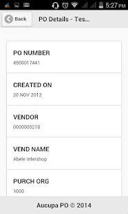 SAP PO approval Android app Screenshots 3