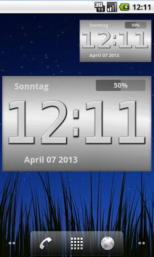 Metal Look Clock Widget