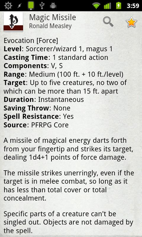 Spellbook - Pathfinder Screen 2