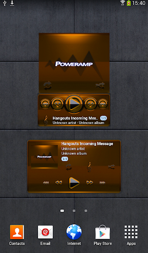 Poweramp widget - BLACK Orange