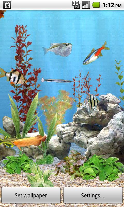 Android application aniPet Freshwater Aquarium LWP screenshort