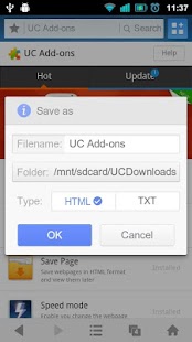   Save page - UC Browser- screenshot thumbnail   