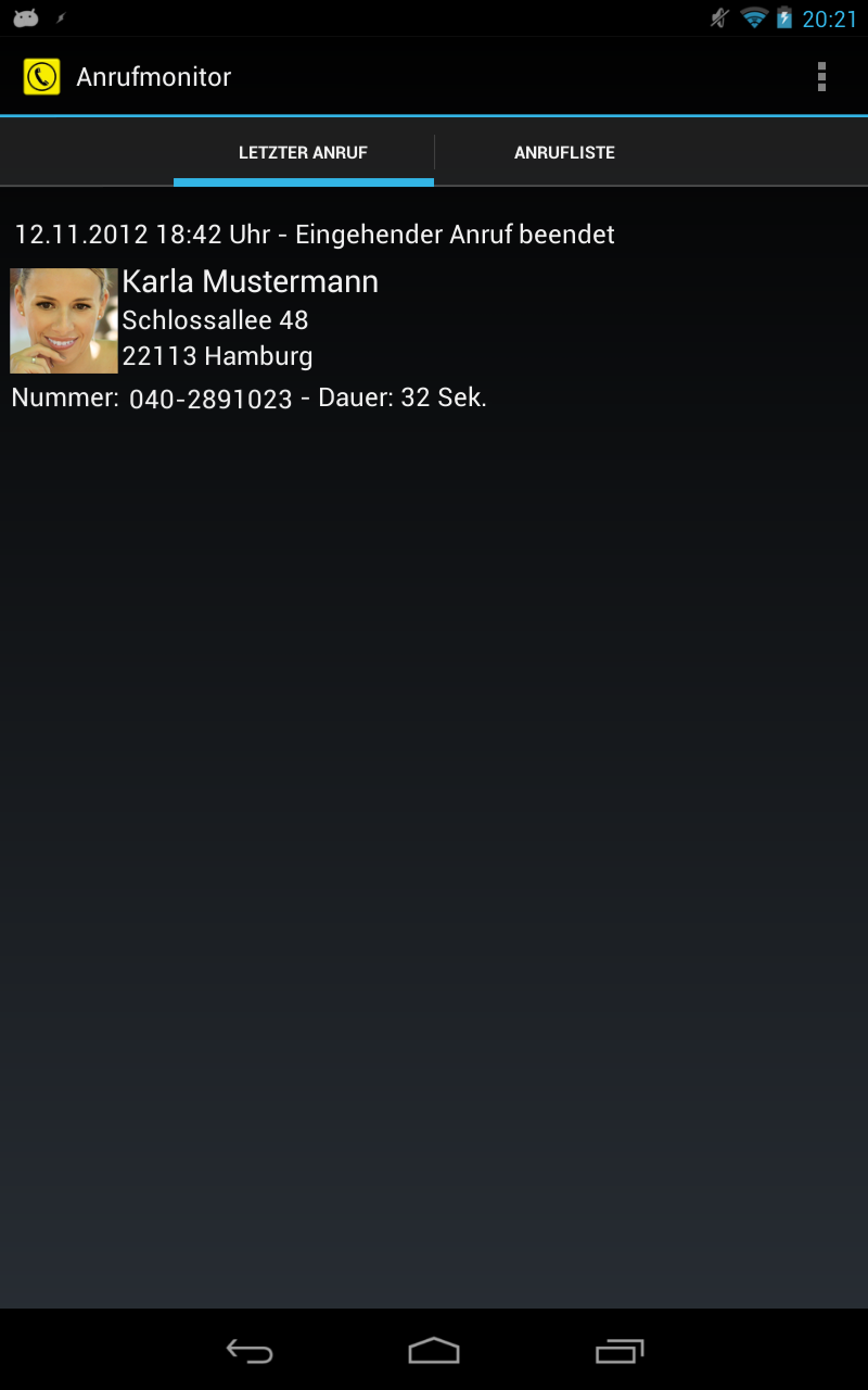 Call Monitor Premium Screen 2