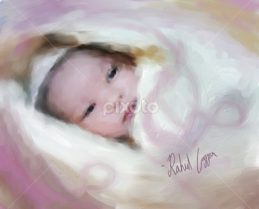 beautiful paintings of cute babies